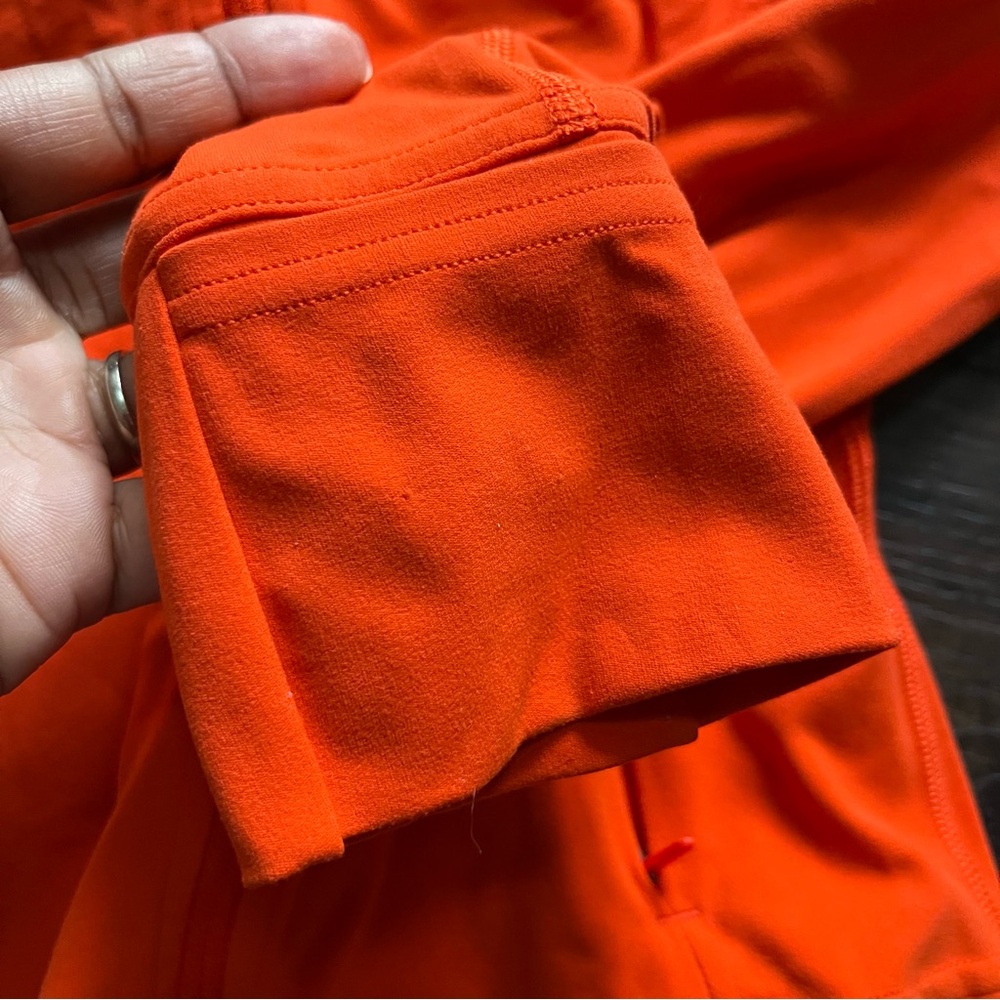 Lululemon Athletica W3FRU cropped define jacket in a bold orange color Sz 4 - Picture 7 of 10